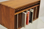 Retro Teak MCM CD Stand with CD Eject Button