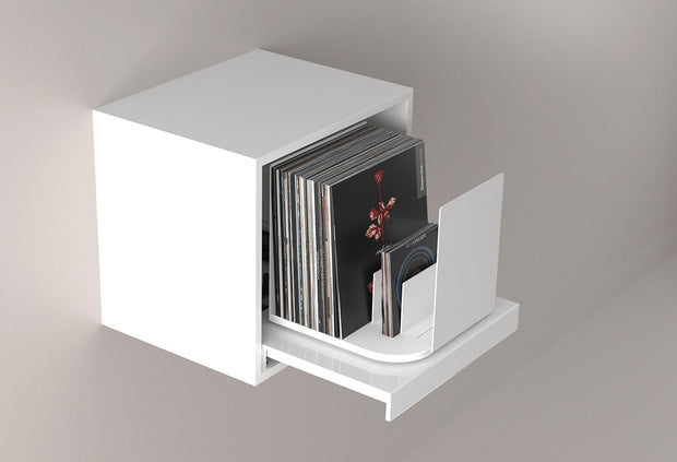 Rotating Vinyl Record Storage Display Cabinet